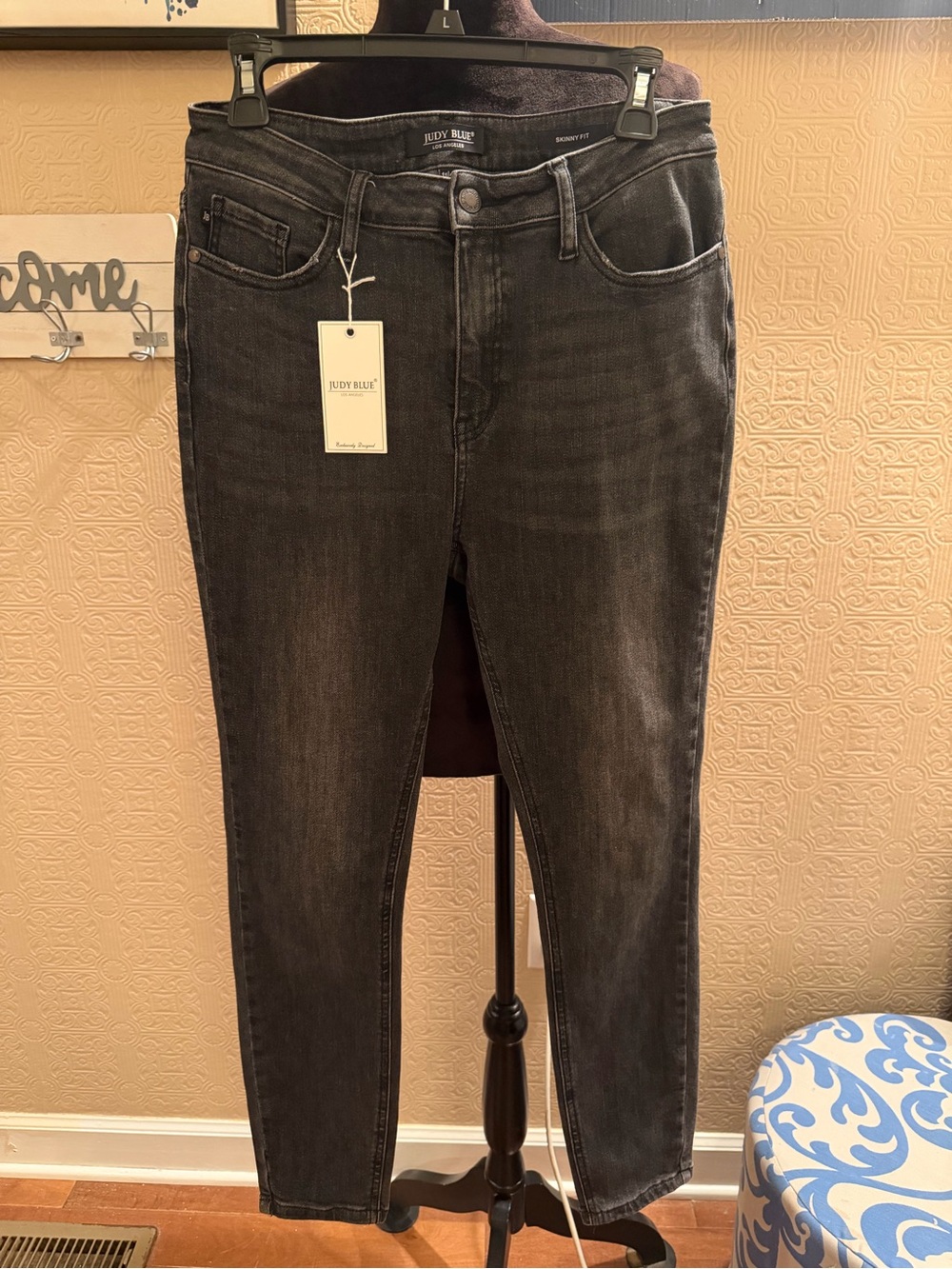 Judy Blue Women's Charcoal Black Skinny Jeans